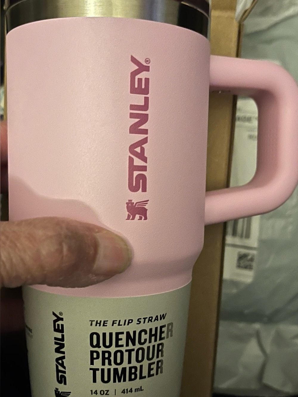 Stanley Pink Travel Tumbler with Handle